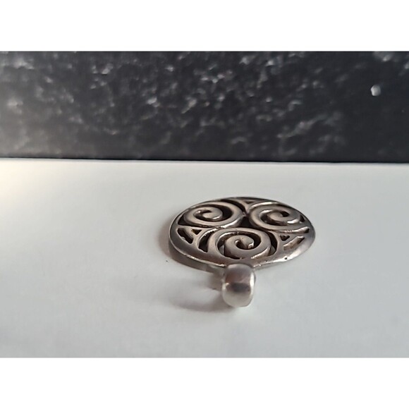Peter Stone 925 Celtic Triple Spiral Pendant Vintage - Picture 6 of 10